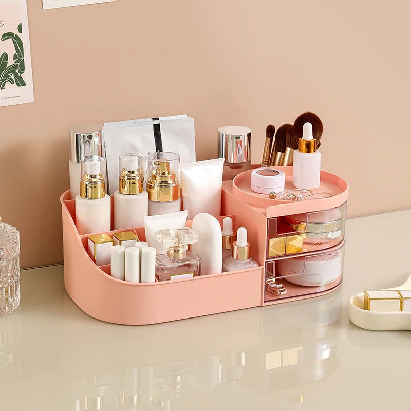 Clearance_Table Makeup Storage Box Cosmetic Storage Organizer Jewelry Nail Polish Dormitory Makeup Container Desktop Sundries St