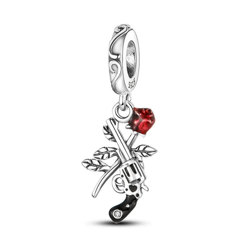 100% 925 Sterling Silver Heart Shape Cherry Red Collection Charm Beads for 3mm Original Bracelet DIY Jewelry Gift