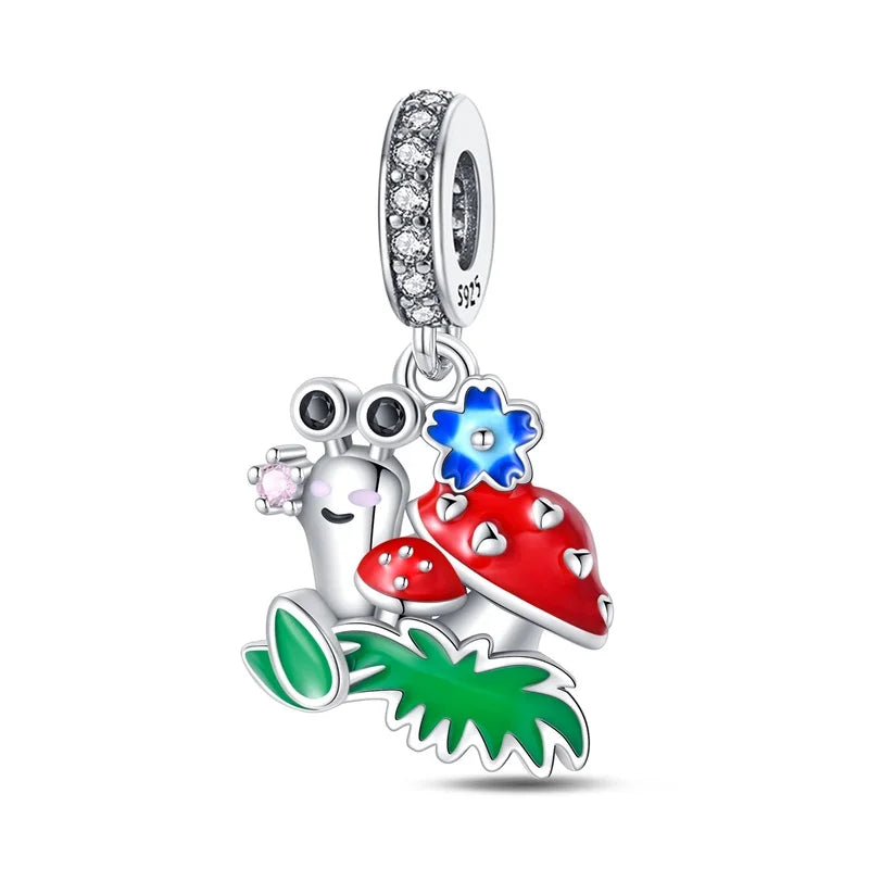 S925 Sterling Silver Owl Squirrel Bear Hedgehog Cute Animal Series Creative Charms Beads Fit Pan Original Bracelets DIY Jewelry