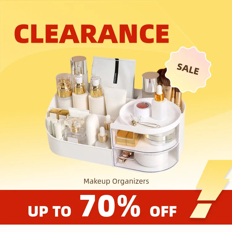 Clearance_Table Makeup Storage Box Cosmetic Storage Organizer Jewelry Nail Polish Dormitory Makeup Container Desktop Sundries St