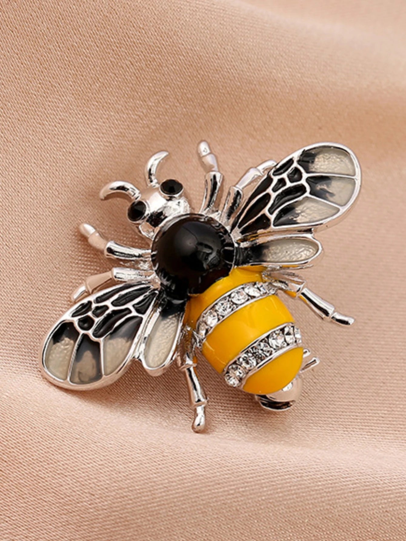 1PC Women's Fashion Trend Personalized Imitation Pearl Bee Brooch Pin Jewelry Suitable for Outdoor Dating, Party, Festival Gifts