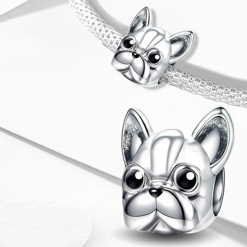 925 Sterling Silver Charm Beads fit Original Pan Charms Bracelet Dog  Love Avocado Flower Silver Jewelry Making DIY Gift