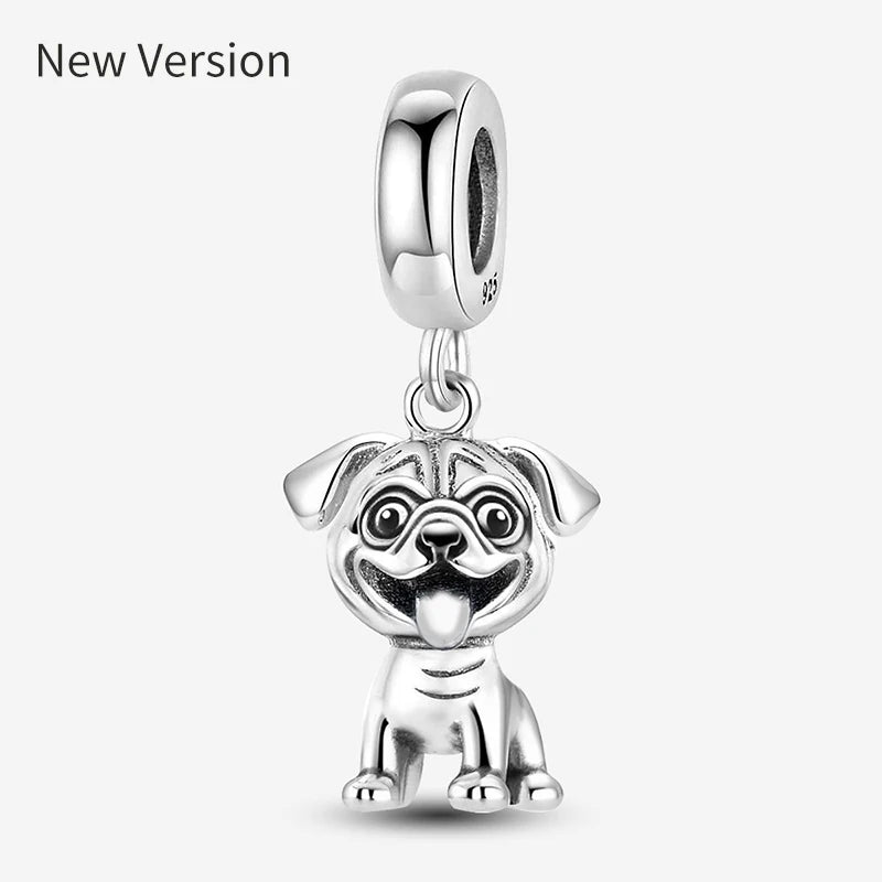 925 Sterling Silver Charm Beads fit Original Pan Charms Bracelet Dog  Love Avocado Flower Silver Jewelry Making DIY Gift